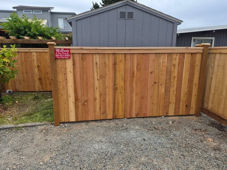 Fence Installation for McBride and Sons Fence in Camano, WA