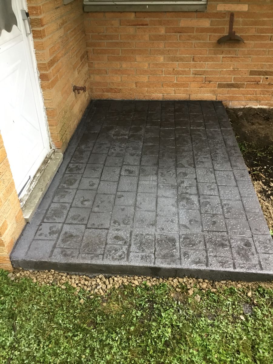 Stamped Concrete Installation for Lake Erie Companies in Grand River, OH