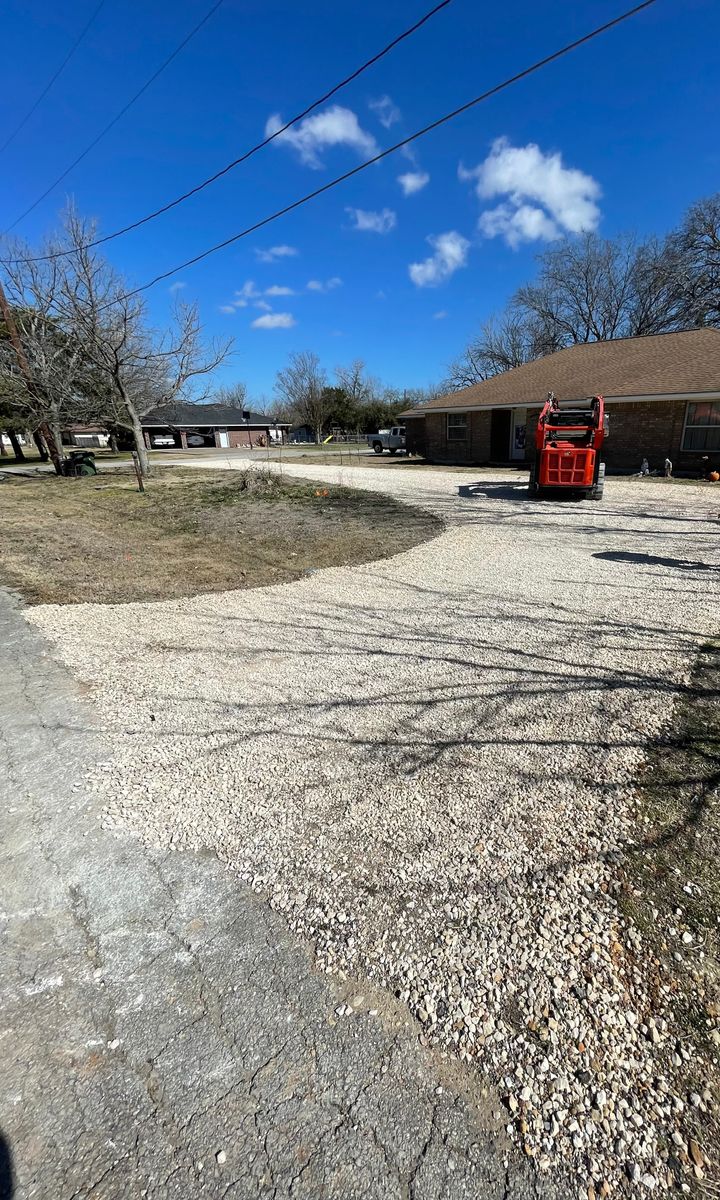 Gravel and dirt work for Marek Land Services in  Austin,  Texas