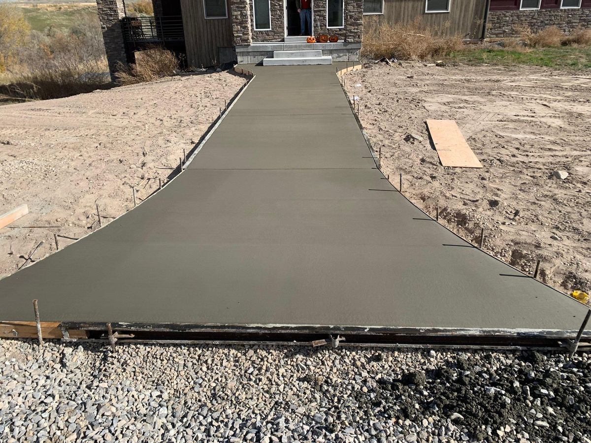 Sidewalk Installation for Diamond Peak Concrete in Garland, UT