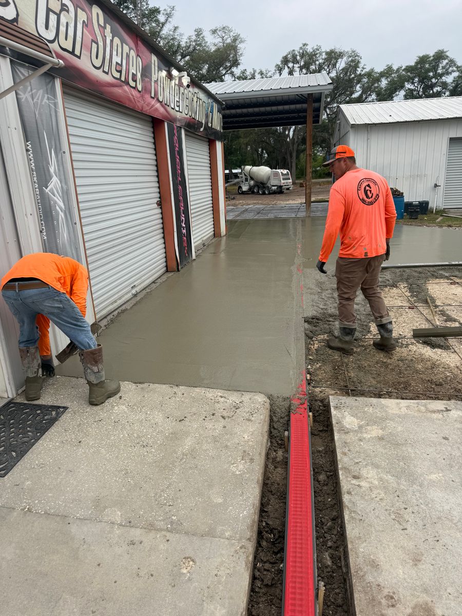 Concrete Slab Construction for Cameron Enterprises in Live Oak, FL