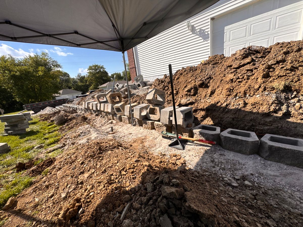 Retaining Wall Construction for Black Diamond Hardscapes in Omaha, NE