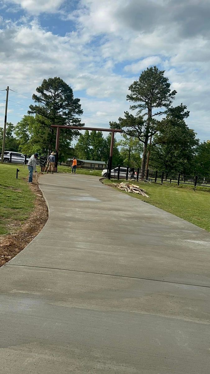 Sidewalk Installation for JMD Concrete Company in Gilmer,  TX