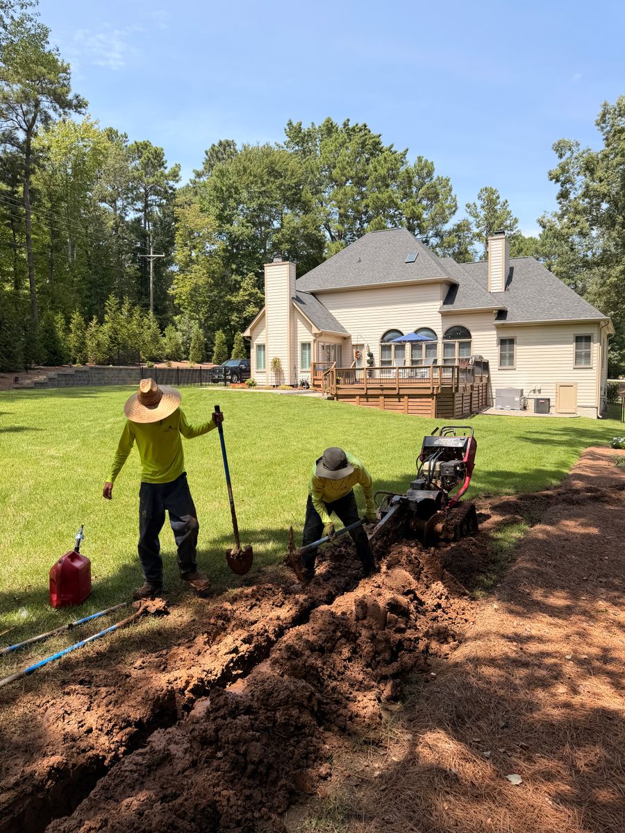 Drainage Solution for Green Works Landscaping in Clayton, NC
