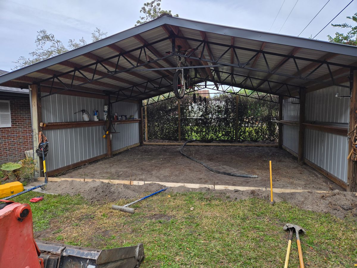 Concrete Slab Construction for Downer Site Services in Sanford, FL