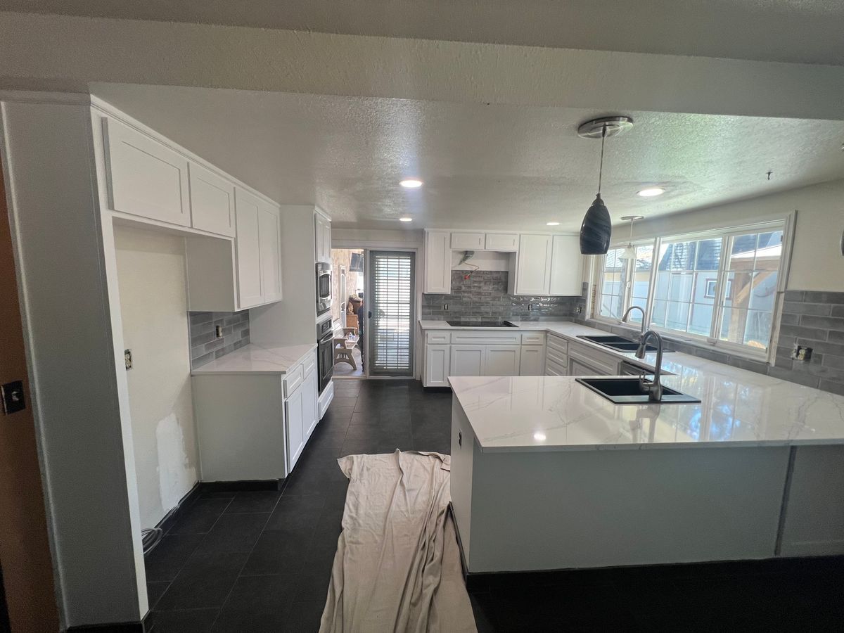 Kitchen and Cabinet Refinishing for Fred's Painting in Turlock, CA