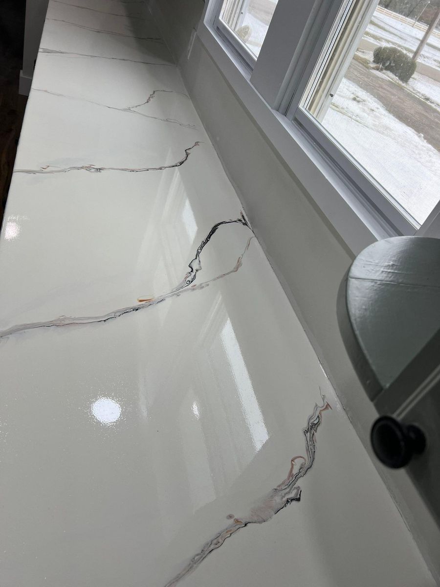 Epoxy, Overlay, & Mixed Media Projects for Whitfield Concrete Construction in Solsberry, IN