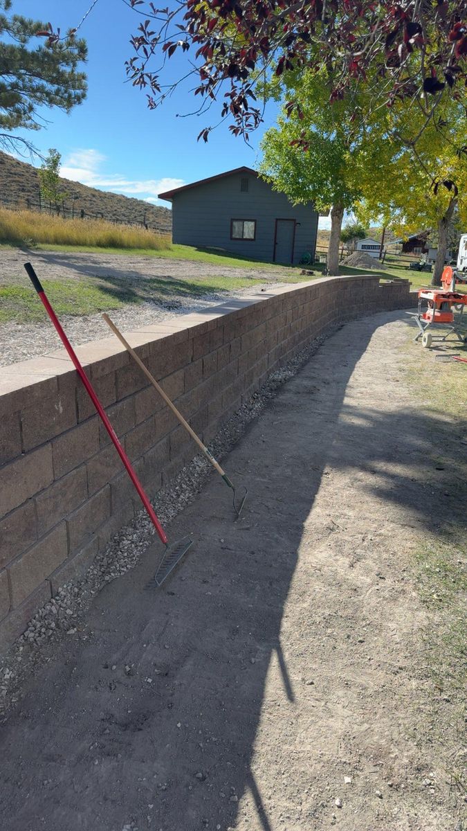 Retaining Wall Construction for Precision Landscape in Casper, WY
