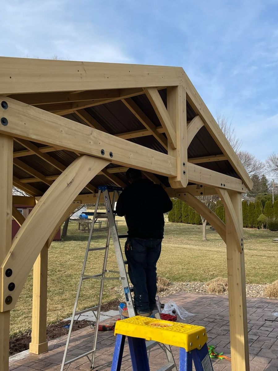 Gazebos and Pergolas for Jonathan A. Henne Property Services. in Hamburg, PA