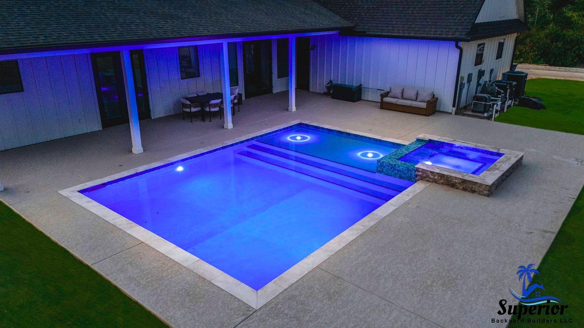 Custom Pool Design for Superior Backyard Builders LLC in Livingston, TX