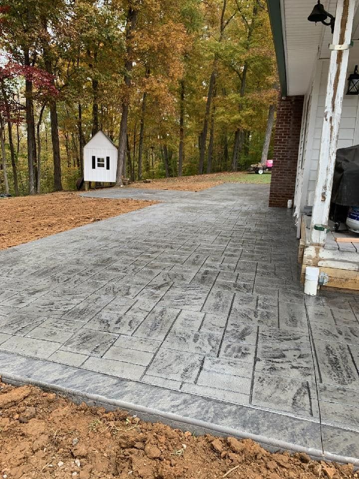 Stamped Concrete Installation for HR Concrete Solutions LLC in Gatlinburg, TN