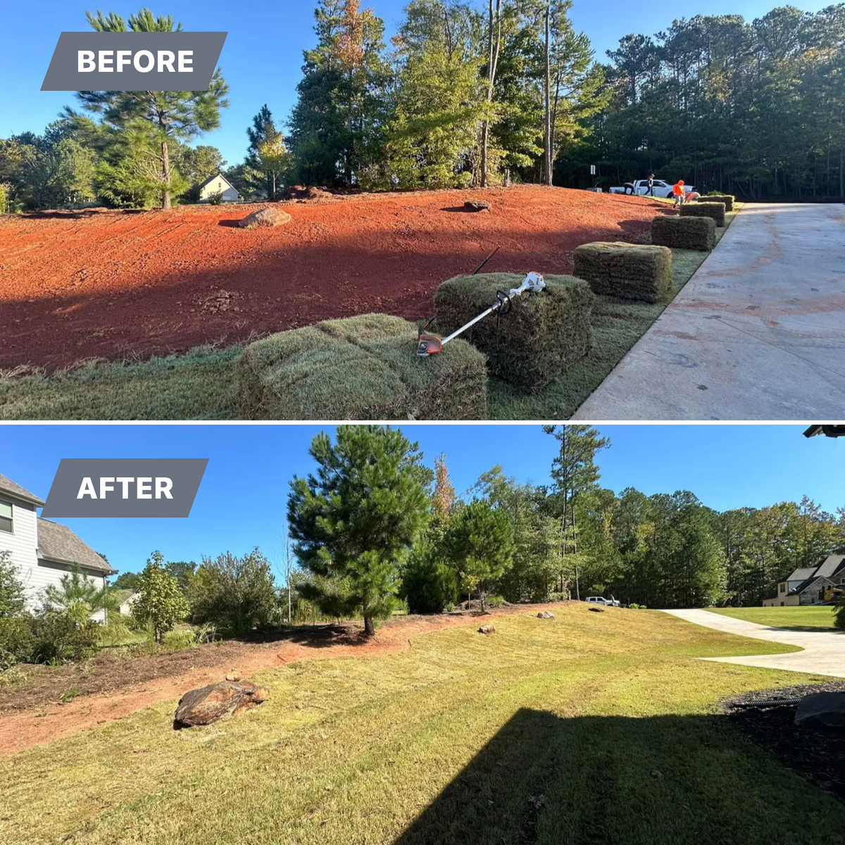 Sod Installation for Dirt Pro Land Solutions in Fayetteville, GA