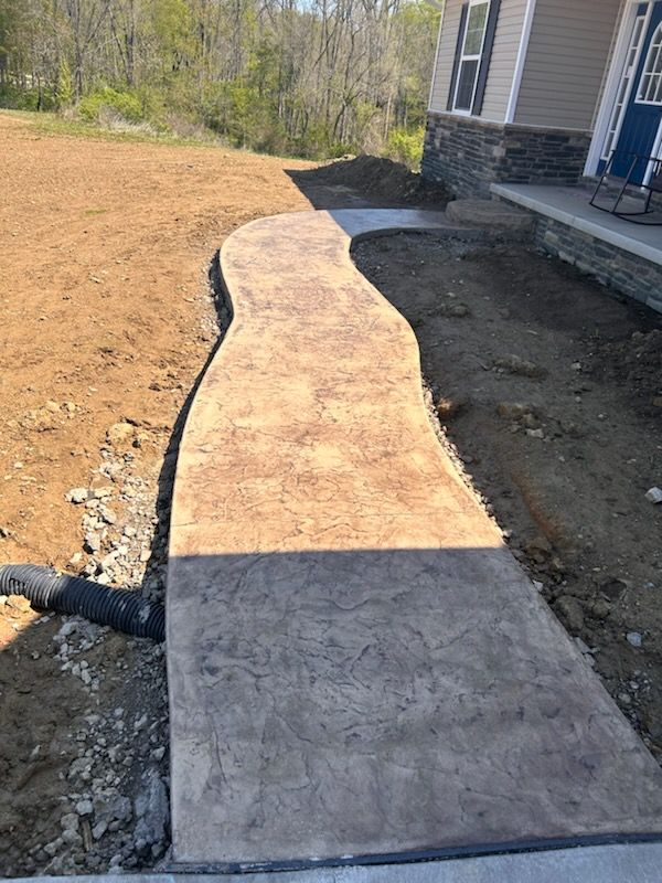Stamped Concrete Installation for Solid Rock Concrete & Landwork in Galion, OH