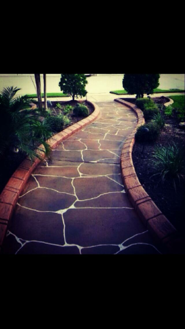 Stamped Concrete Installations for Texas Curb N Borders in Houston, TX