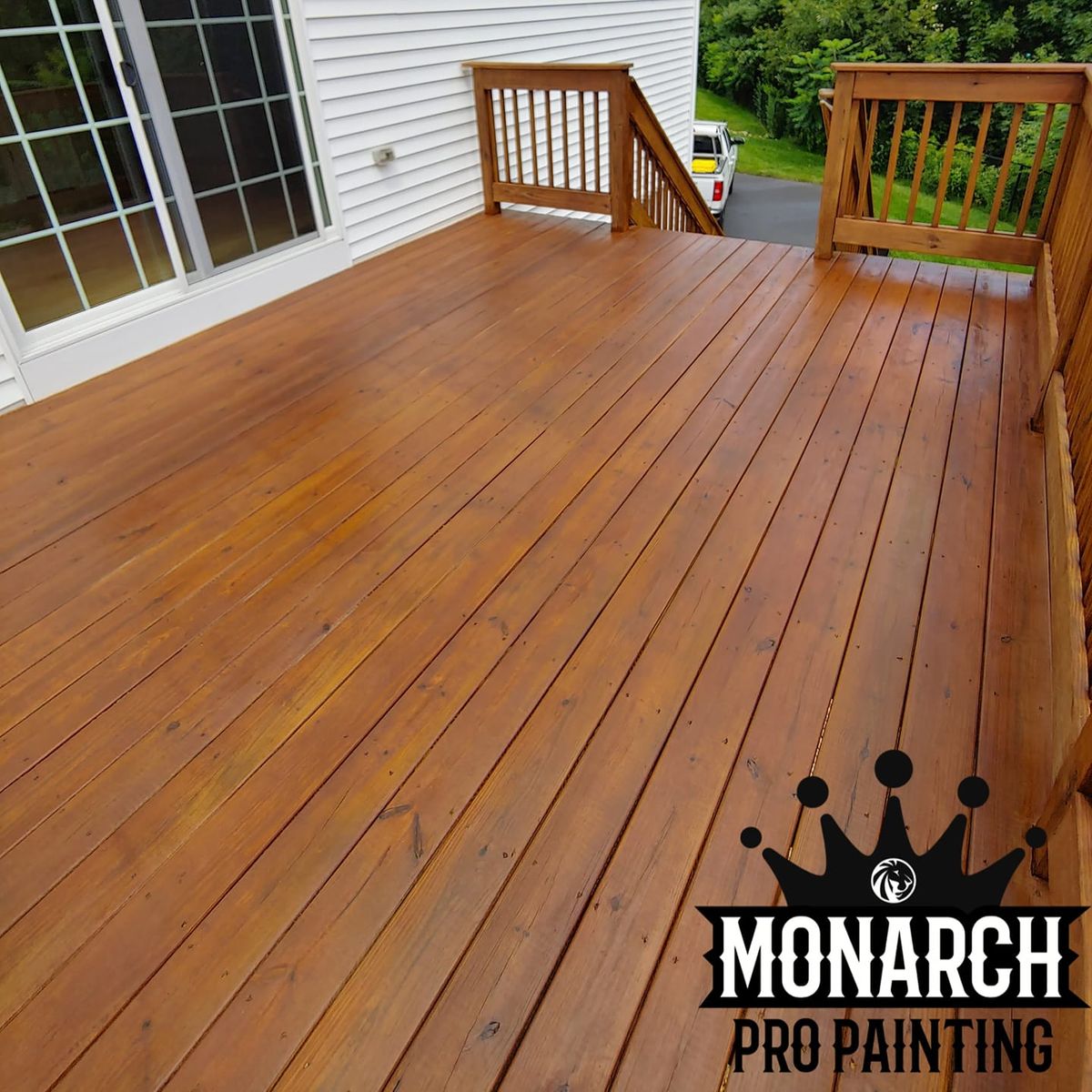 Deck Refinishing for Monarch Pro Painting, LLC in Hampton, NH