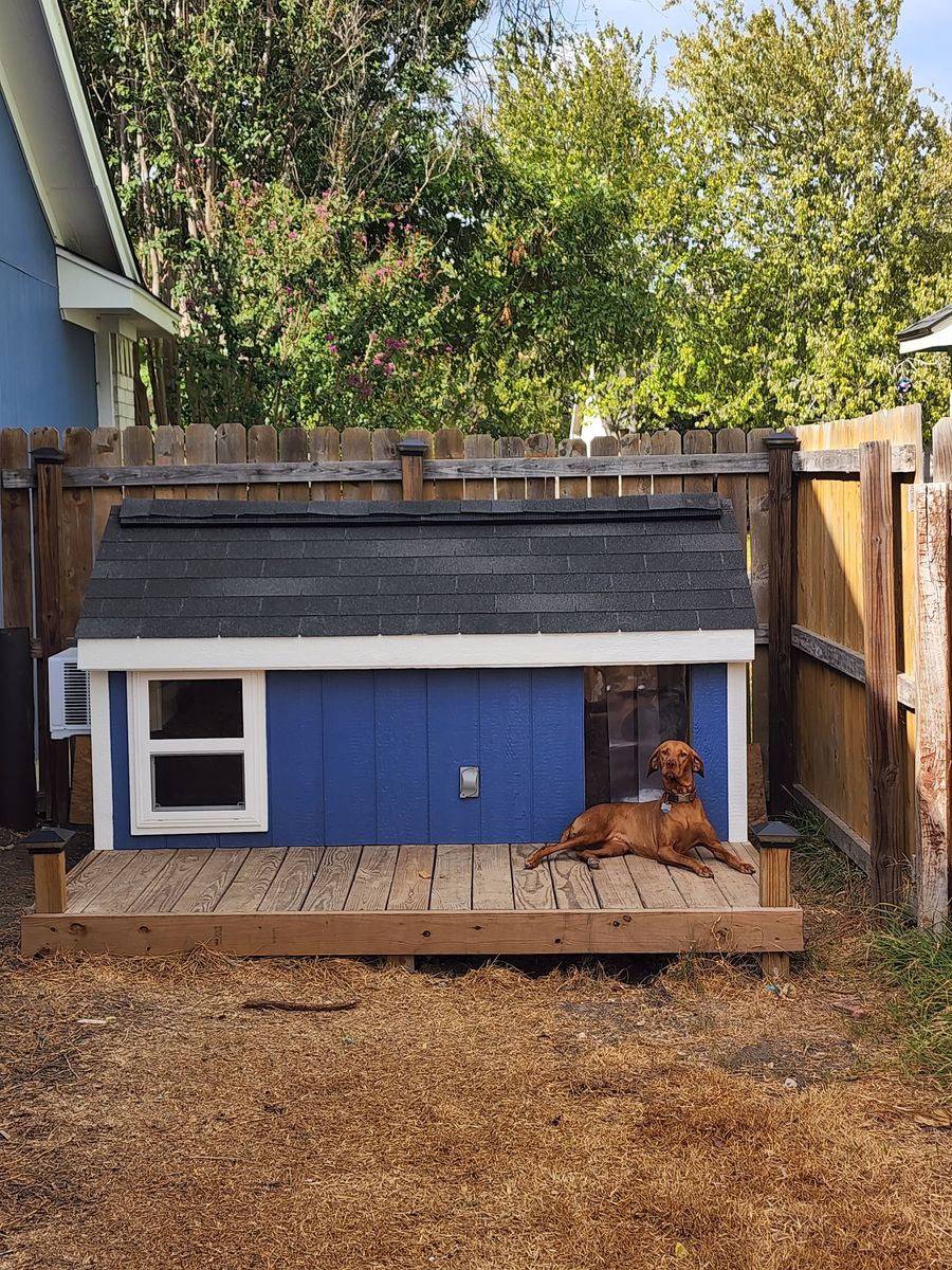 Custom Dog Houses and Animal Enclosures  for James Ellis Contracting in Kyle, TX
