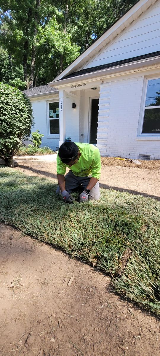 Sod Installation for Cisco Kid Landscaping Inc. in Lincolnton, NC