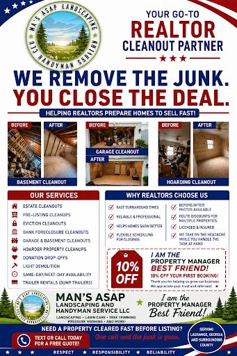 Junk Removal Services for Man's Asap Landscaping and Handyman Services LLC in Lagrange, GA