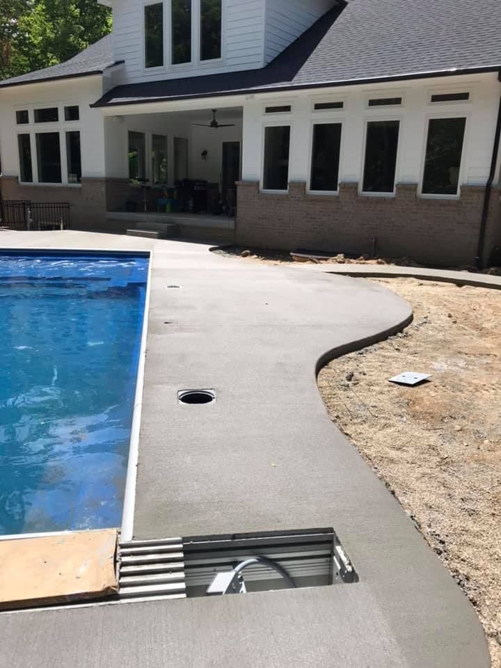 Pool Deck Paving for Blevins Concrete in Greencastle, IN