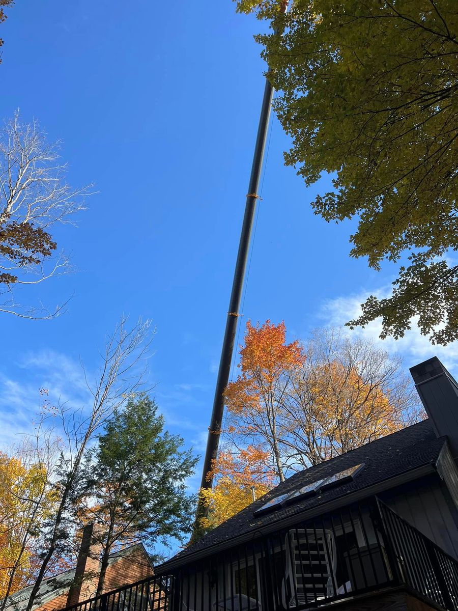Crane Aided Removal for Abair Tree Service in Weare, NH