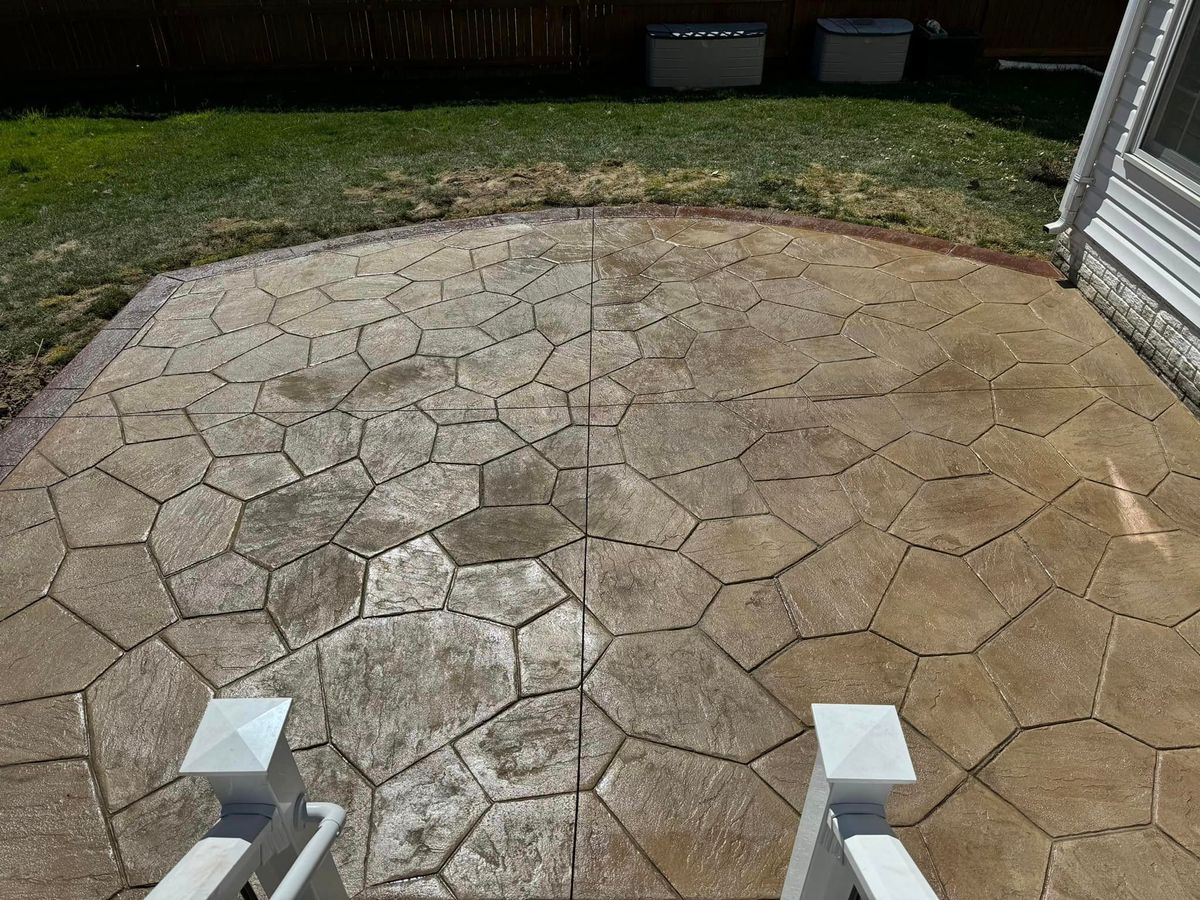 Stamped Concrete Installation for Moat Concrete Construction in Westminster,  MD