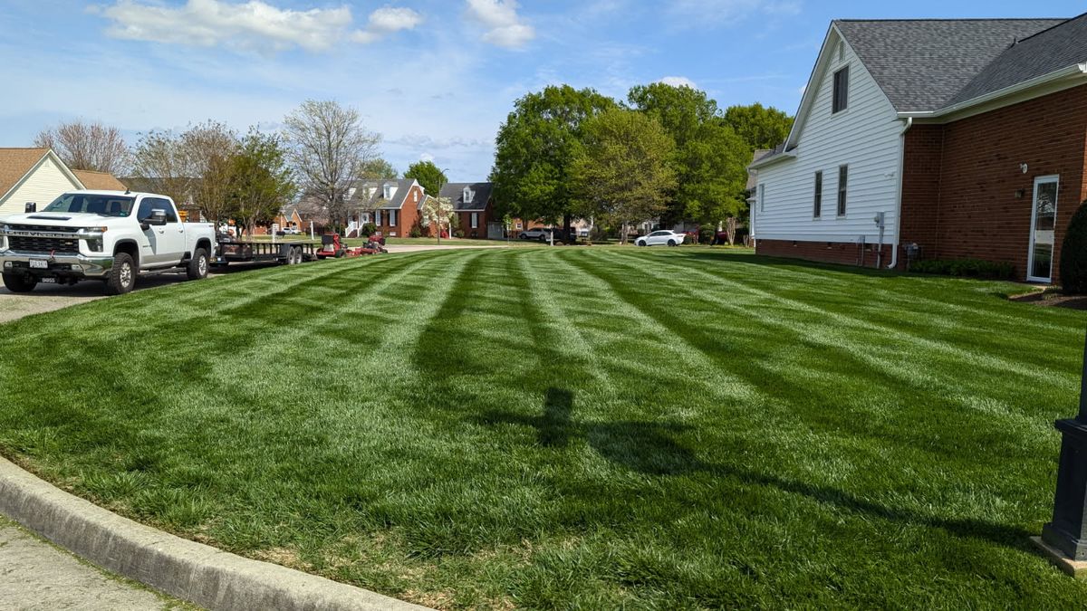 Mowing for E-Z Care Lawn Service in Prince George, VA