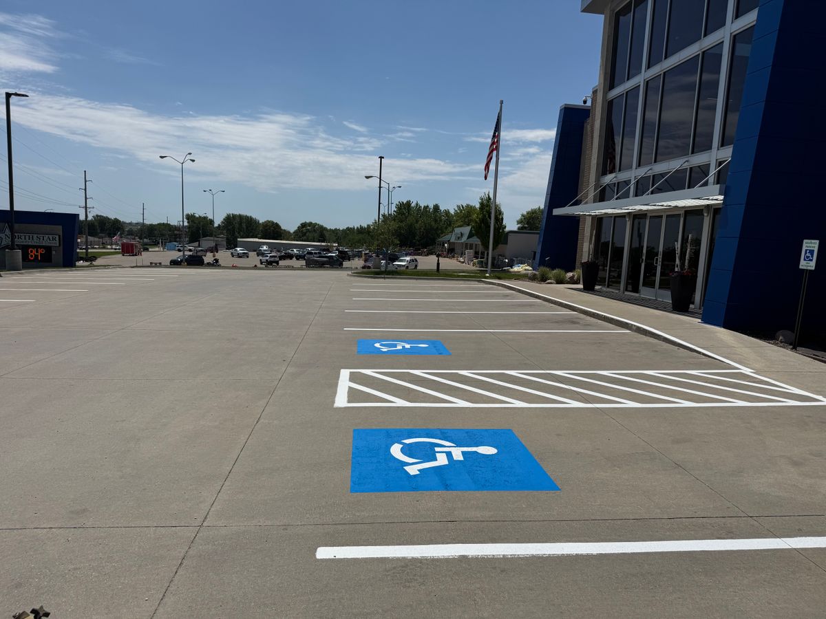 Line Striping for Midwest Line Striping LLC in Spirit Lake, IA