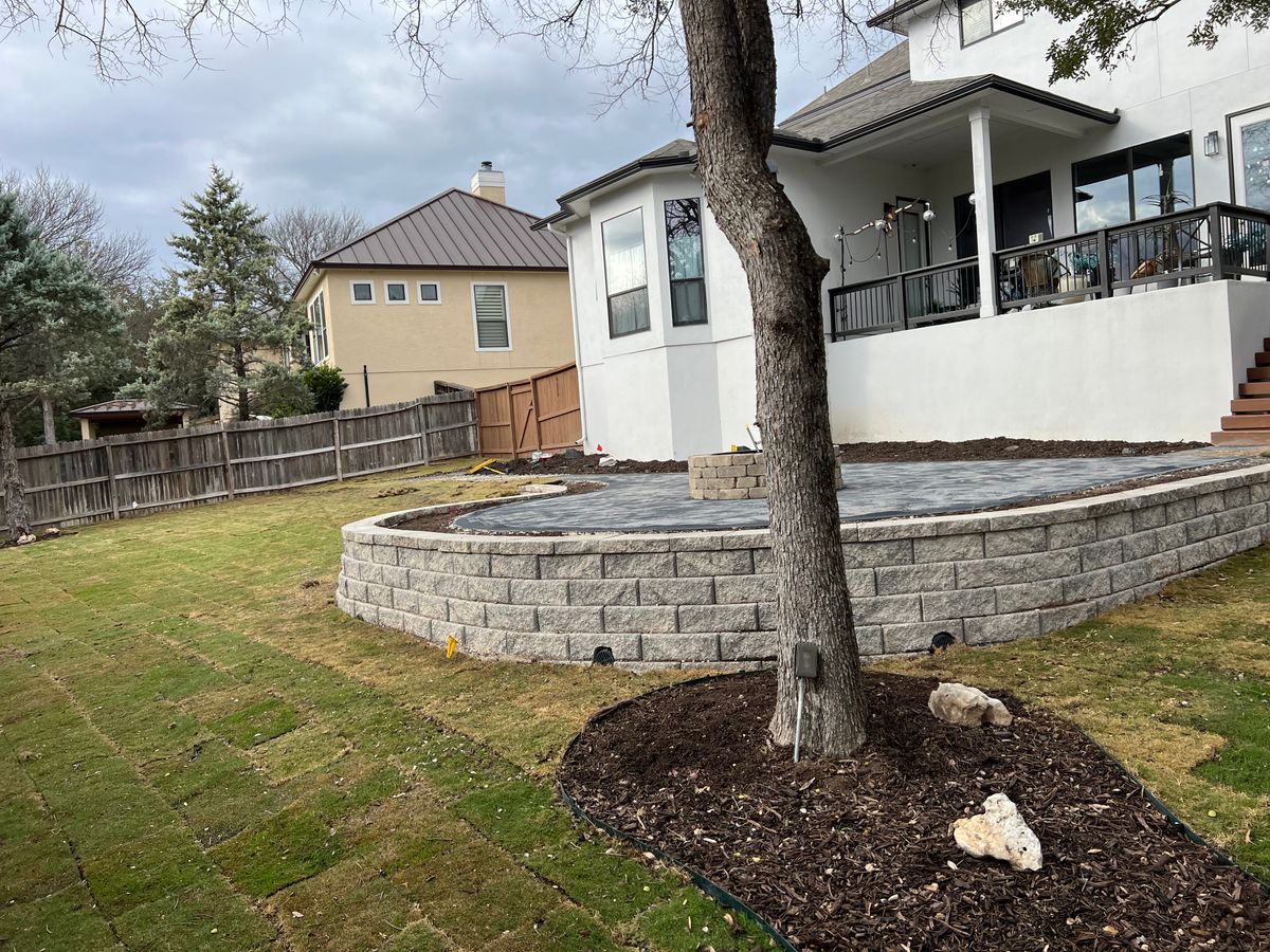 Patio Design & Construction for DR Landscape in San Antonio, TX