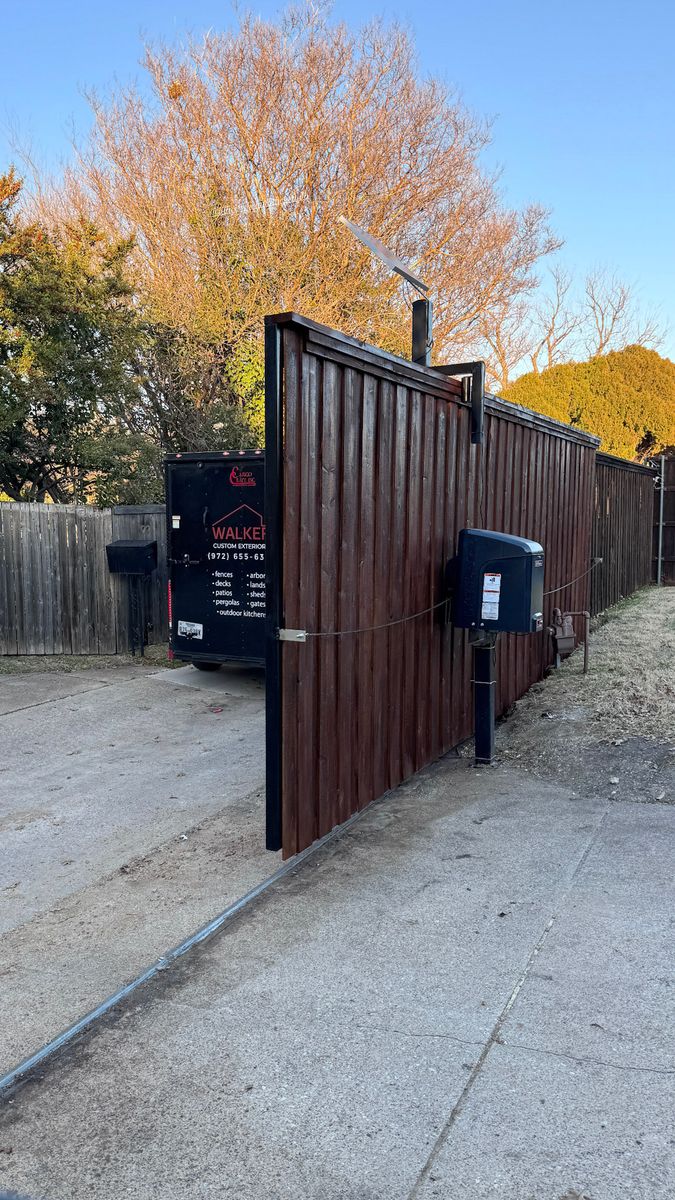 Driveway & Walkthrough Gates for Walker Custom Exteriors in Dallas, TX