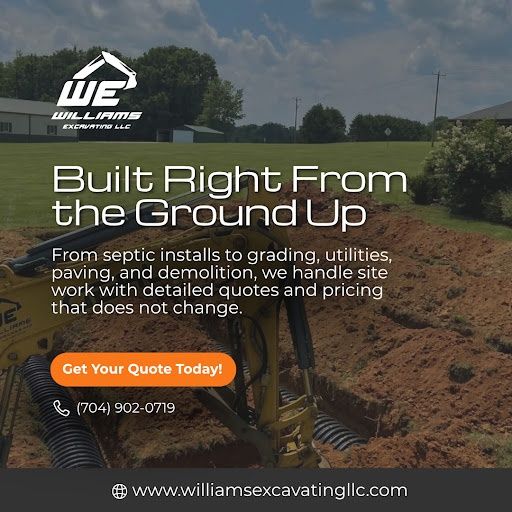 Grading for Williams Excavating in Statesville, NC