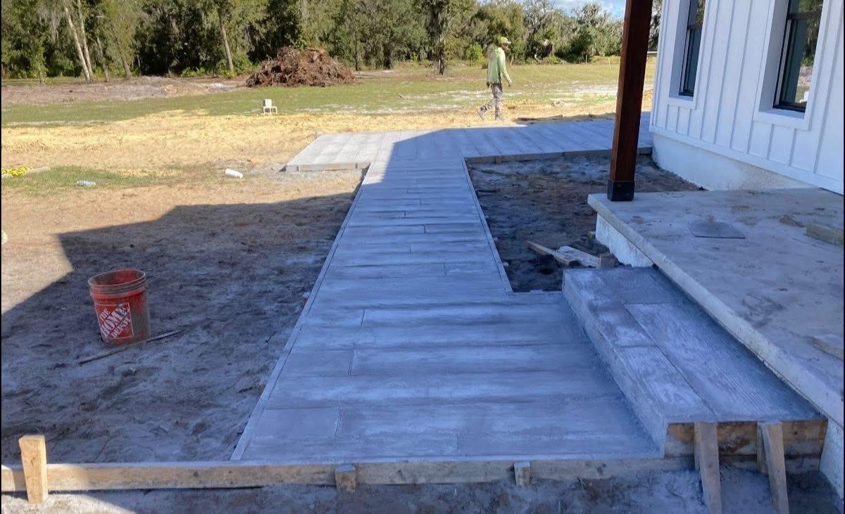 Sidewalk Installation for All Phases Decorative Concrete in Sebring, FL
