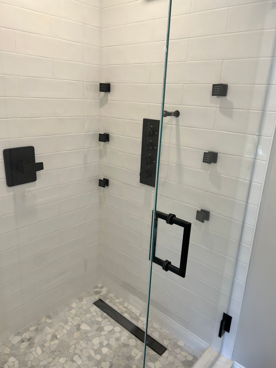 Custom Built Showers for J.Flora Plumbing in Abington, MA