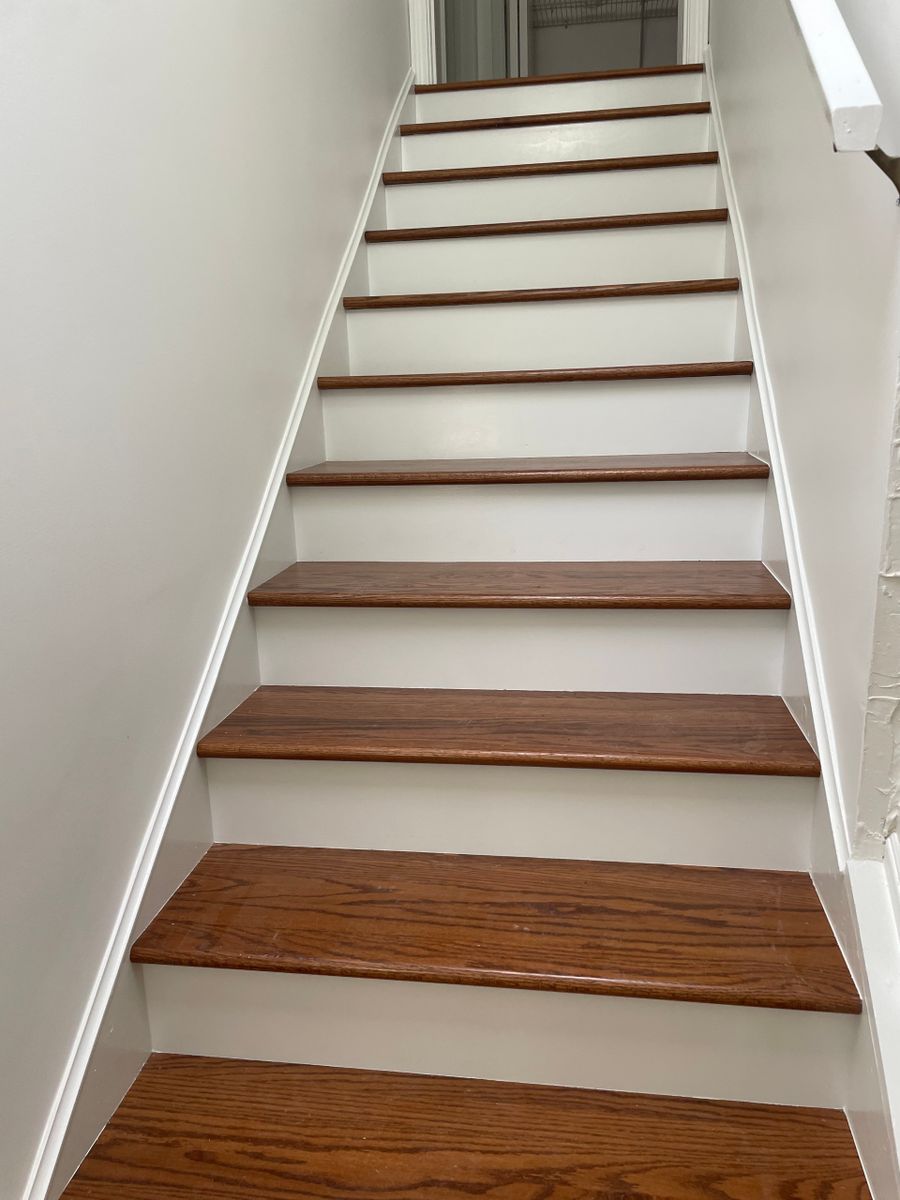Wood Stair installation for C4 TrueVision Renovations in Asheville, NC