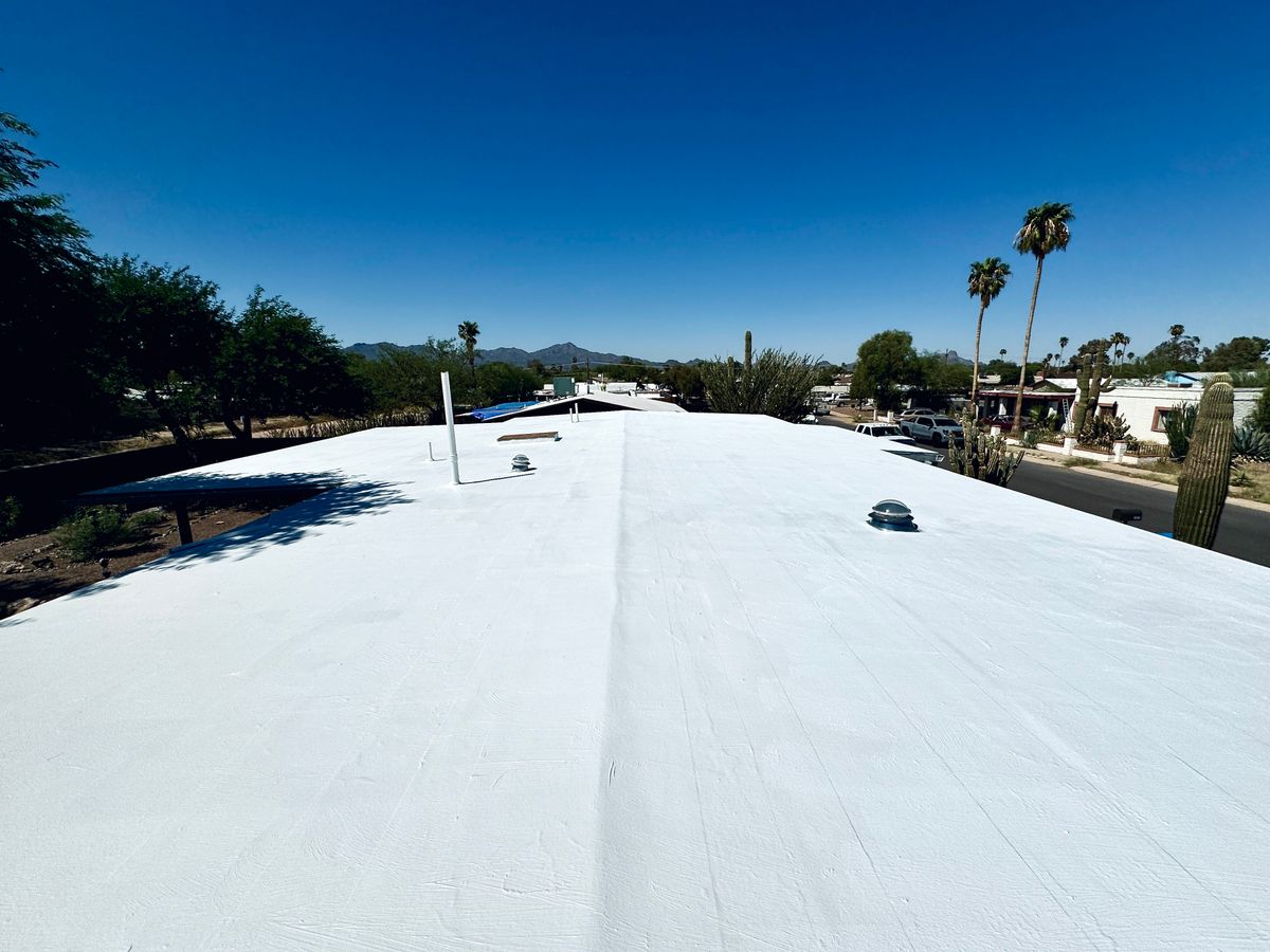 Roof Coating for Eco Form Construction in Tucson, AZ