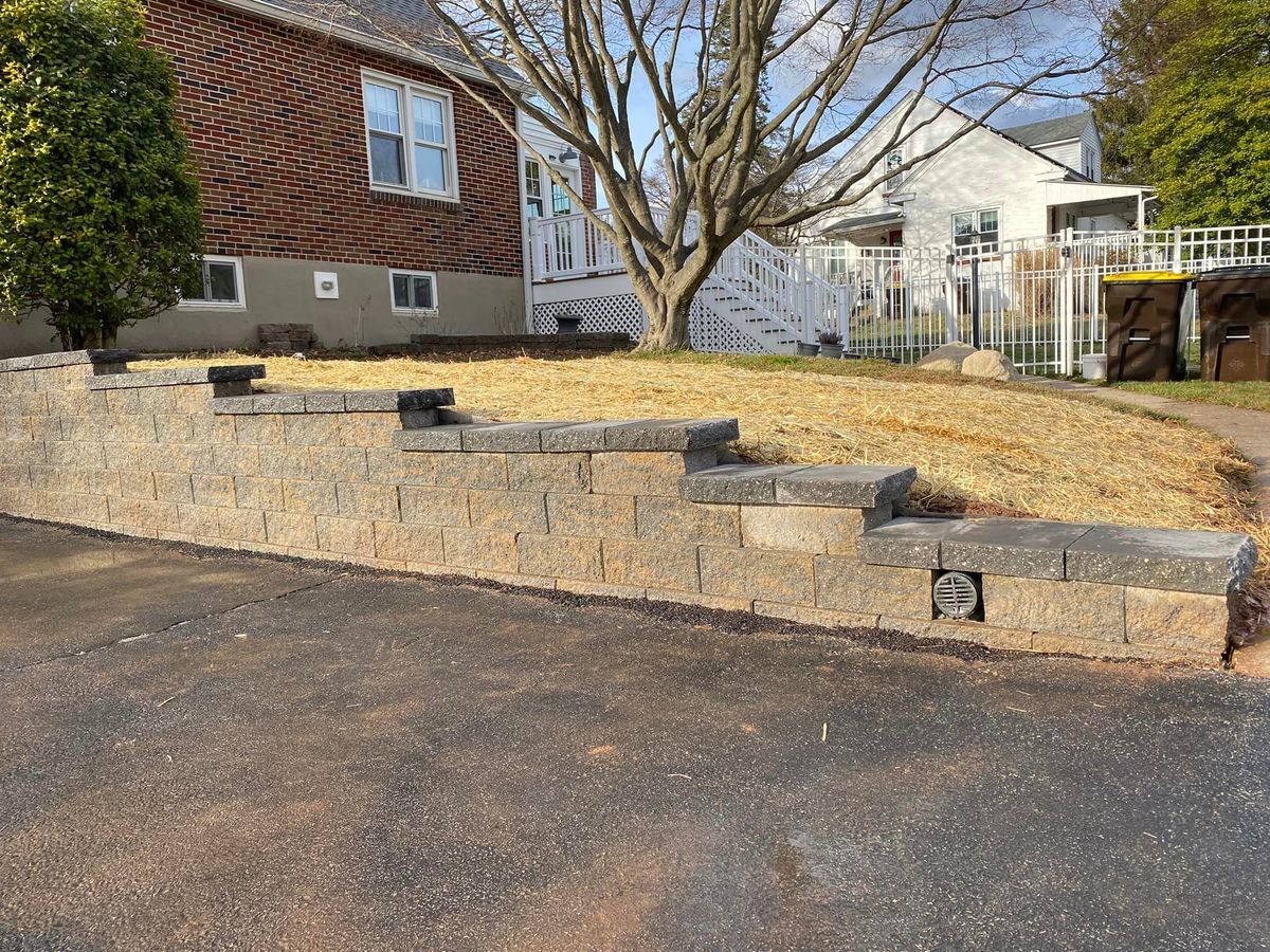 Retaining Wall Construction for Markey Masonry LLC in Phoenixville, PA