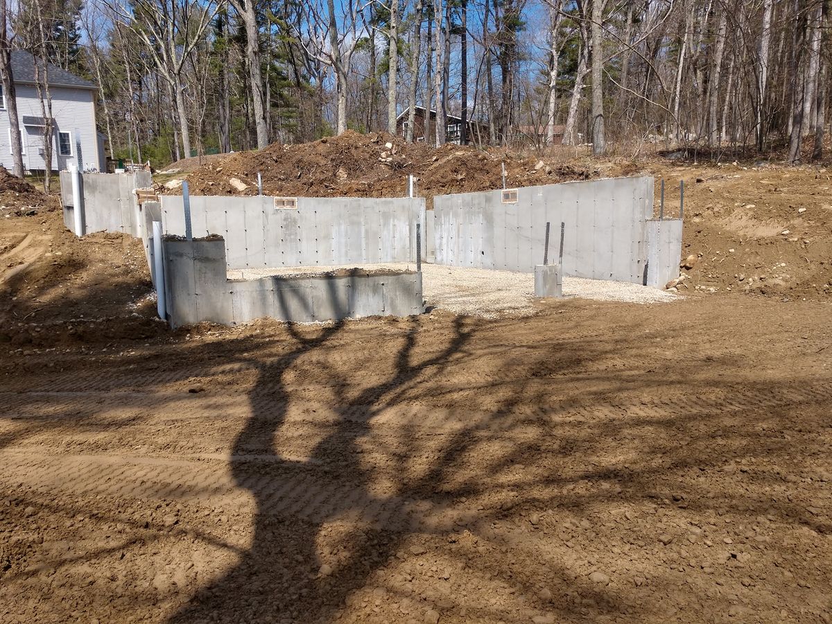 Foundation Digging for MJS Excavating in Hardwick, MA