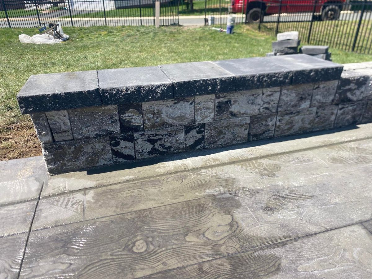 Retaining Wall Construction for Dixie Concrete Masonry LLC in Saint Leonard, MD