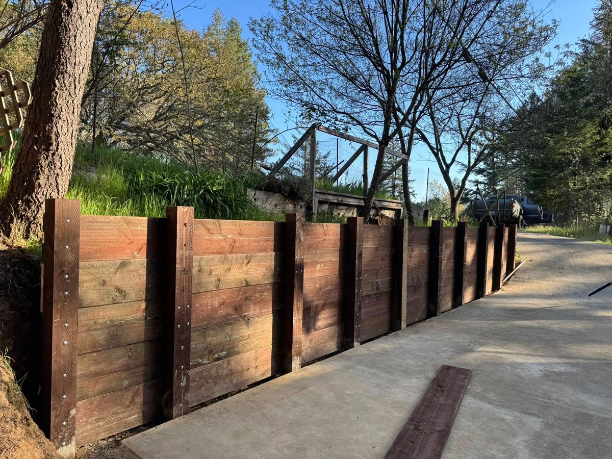 Retaining Wall Construction for Stanisloo’s Landscaping and Services in Potter Valley, CA