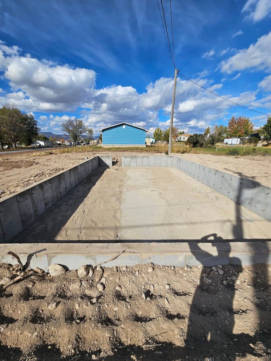 Foundation Digging for DL Dirtworks LLC in Ephraim, UT