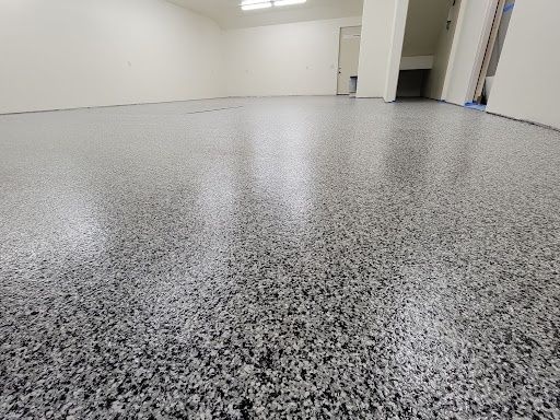 Ployaspartic Chip Coating for Majestic Concrete and Landscape in Cross Lake, MN