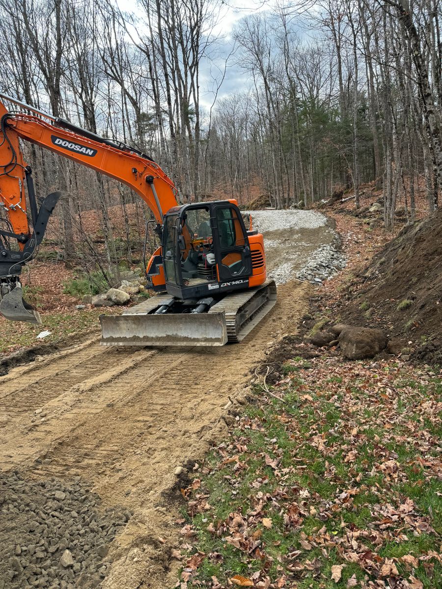 Foundation Digging for AFH Earthworks in Madison, NH
