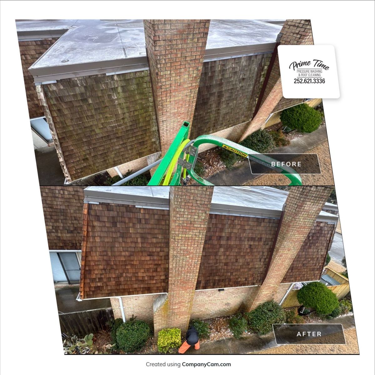 Cedar Shake Soft Washing for Prime Time Pressure Washing & Roof Cleaning in Moyock, NC