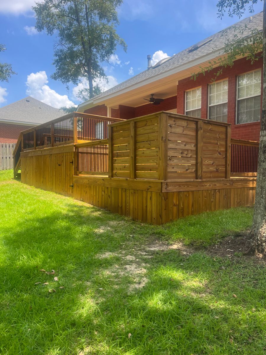 Deck Staining for Frontline Woodcare, LLC in Robertsdale, AL