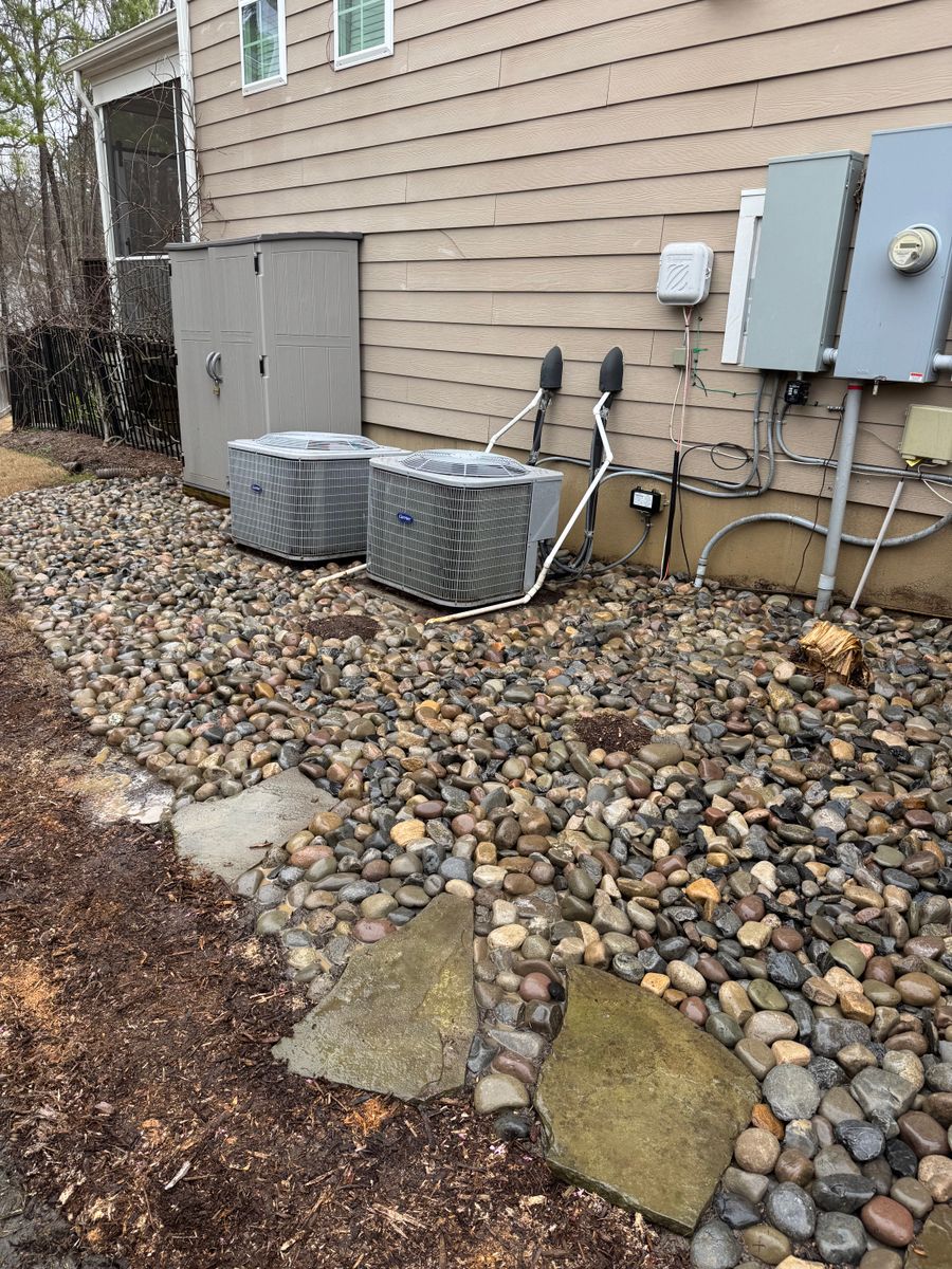 Rock Installation for Chavez Landscaping in Pittsboro, NC