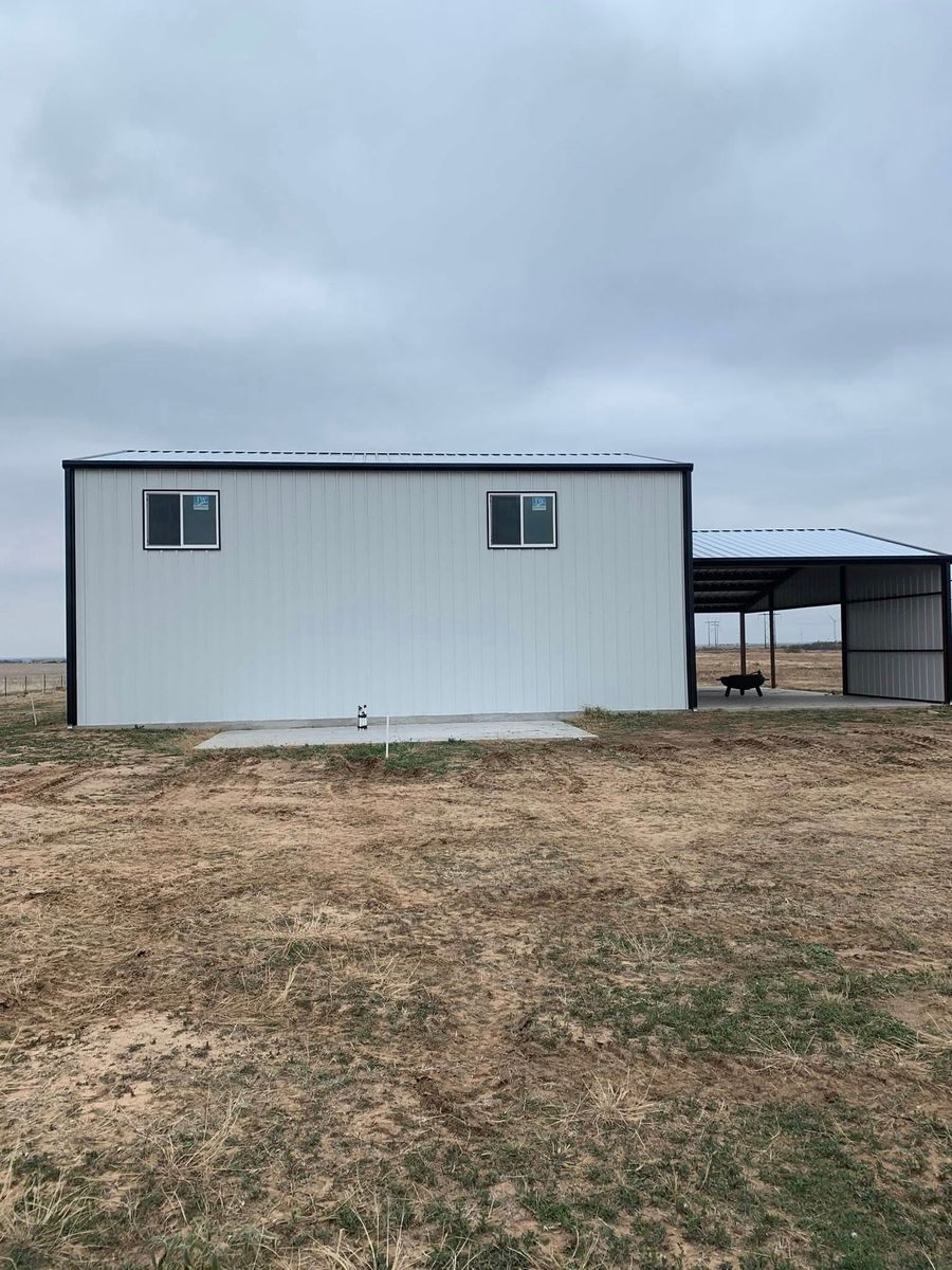 Custom Metal Building Construction for Kinnibrugh Construction in Seymour, TX