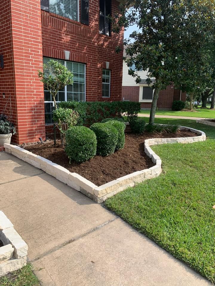 Mulch Installation for DJM Ground Services in Tomball, TX