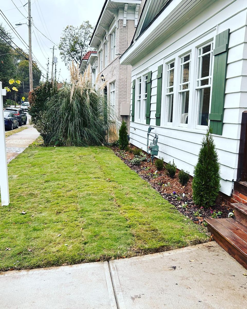 Sod Installation for Two Brothers Landscaping in Atlanta, Georgia