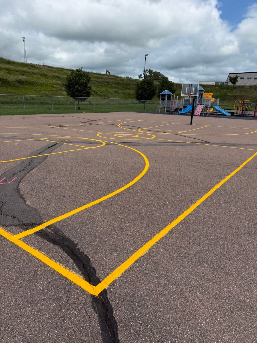 Line Striping for Midwest Line Striping LLC in Spirit Lake, IA