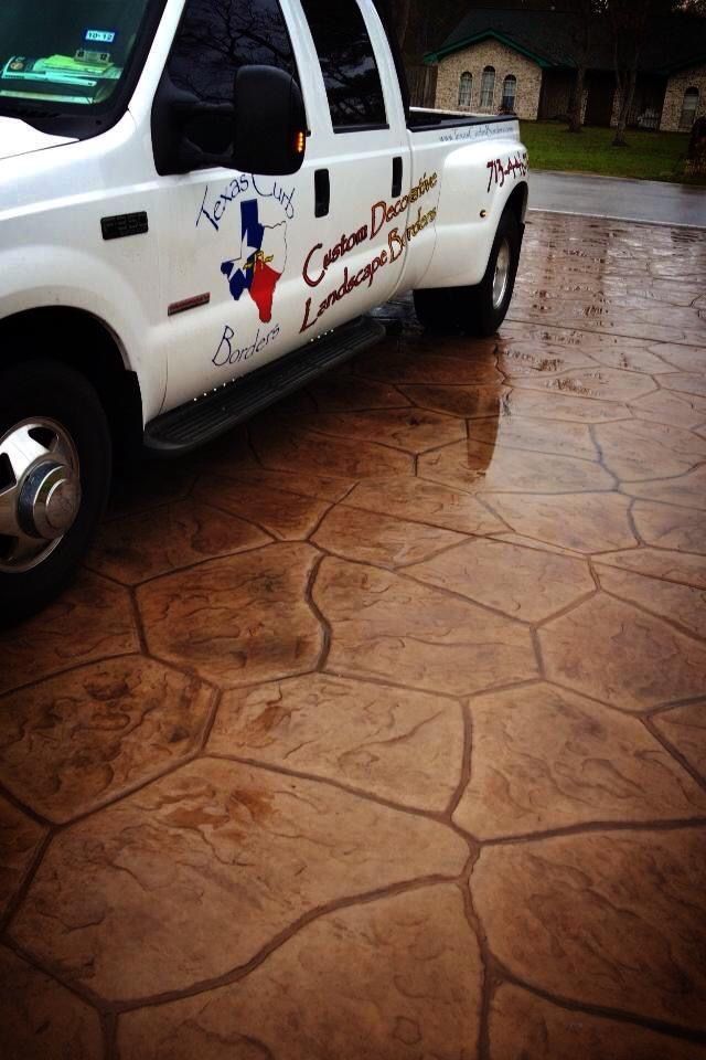 Custom Carved Concrete for Texas Curb N Borders in Houston, TX