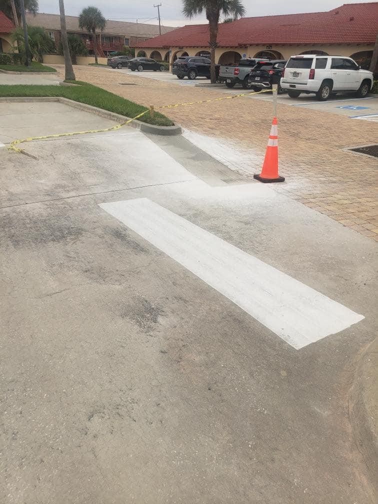 Parking Lot Repairs and Curbing for Green Hammer Concrete in Palm Bay, Florida